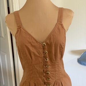 Universal Thread Tan overalls with Button Detail